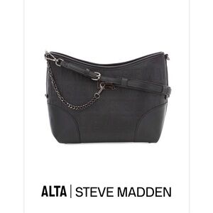 Steve Madden Black Embossed Shoulder Bag